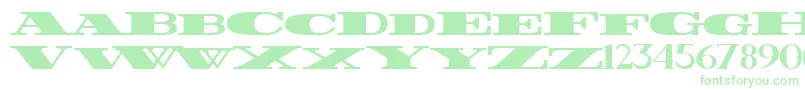 FatestWide-Schriftart – Grüne Schriften auf weißem Hintergrund