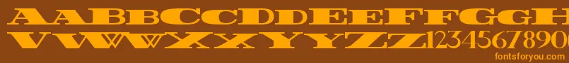 FatestWide Font – Orange Fonts on Brown Background