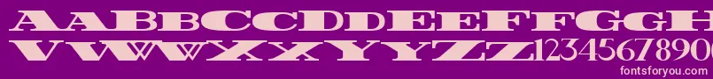 FatestWide Font – Pink Fonts on Purple Background