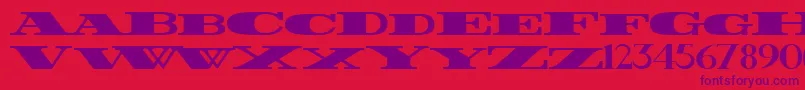 FatestWide Font – Purple Fonts on Red Background