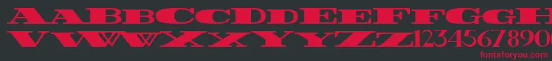 FatestWide Font – Red Fonts on Black Background