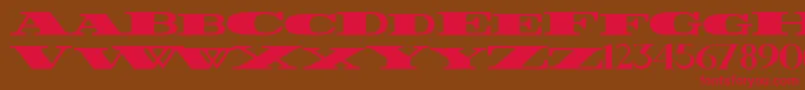 FatestWide Font – Red Fonts on Brown Background