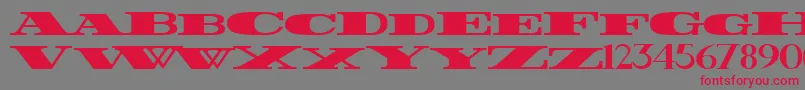 FatestWide Font – Red Fonts on Gray Background