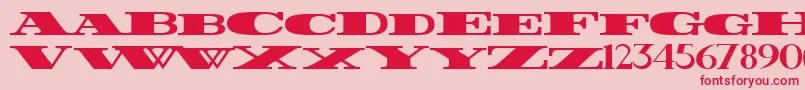 FatestWide Font – Red Fonts on Pink Background