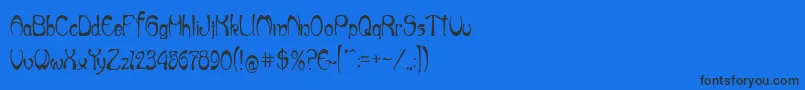 ArtNouveauCafe Font – Black Fonts on Blue Background