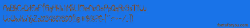 ArtNouveauCafe-Schriftart – Braune Schriften auf blauem Hintergrund