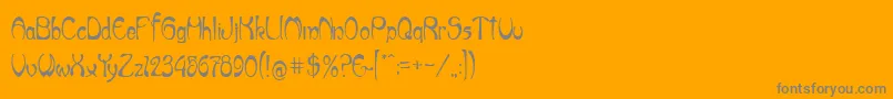 ArtNouveauCafe Font – Gray Fonts on Orange Background