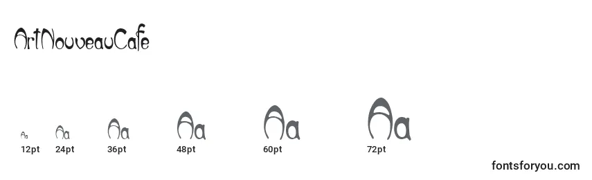 ArtNouveauCafe Font Sizes