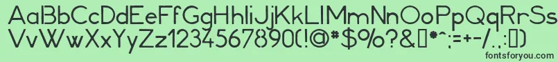 Minerva1 Font – Black Fonts on Green Background