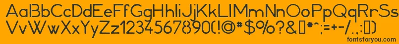 Шрифт Minerva1 – чёрные шрифты на оранжевом фоне