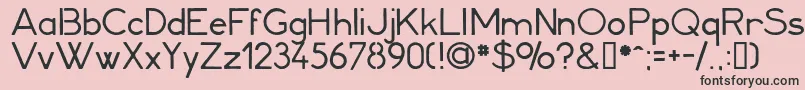 Minerva1-fontti – mustat fontit vaaleanpunaisella taustalla