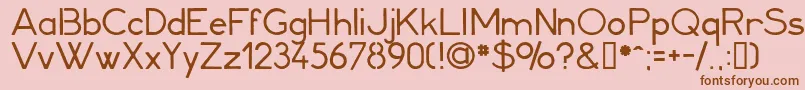 Minerva1 Font – Brown Fonts on Pink Background
