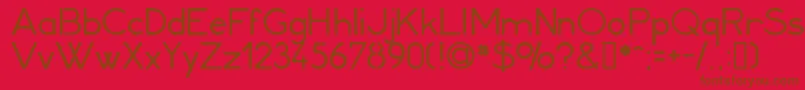 フォントMinerva1 – 赤い背景に茶色の文字