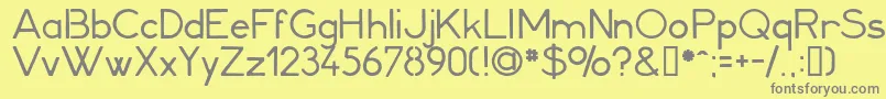 フォントMinerva1 – 黄色の背景に灰色の文字