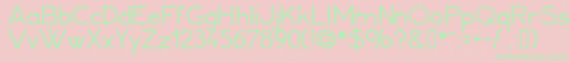 Minerva1 Font – Green Fonts on Pink Background