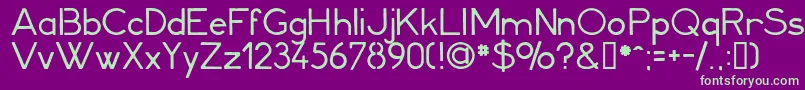 フォントMinerva1 – 紫の背景に緑のフォント