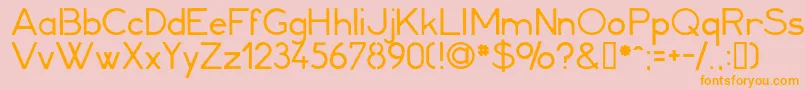 Minerva1 Font – Orange Fonts on Pink Background