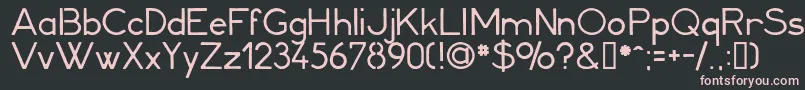 Шрифт Minerva1 – розовые шрифты на чёрном фоне