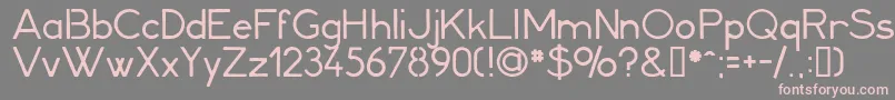 Minerva1-fontti – vaaleanpunaiset fontit harmaalla taustalla