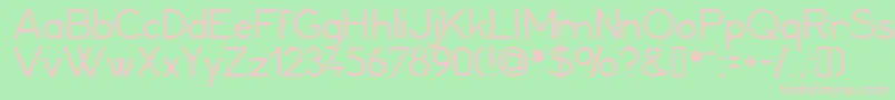 フォントMinerva1 – 緑の背景にピンクのフォント