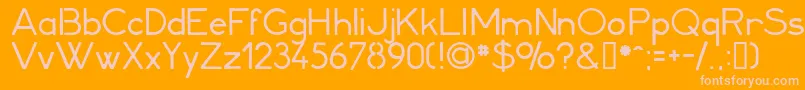 Minerva1 Font – Pink Fonts on Orange Background