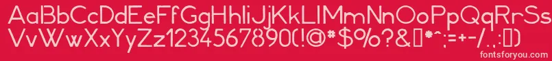 フォントMinerva1 – 赤い背景にピンクのフォント