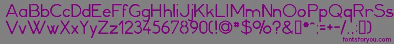Minerva1-fontti – violetit fontit harmaalla taustalla
