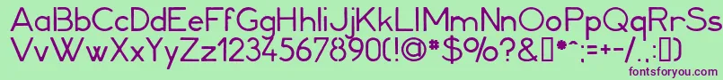 Minerva1 Font – Purple Fonts on Green Background