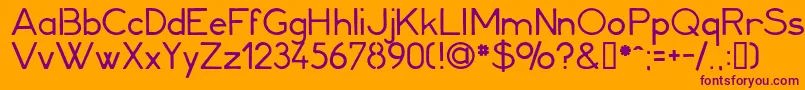 Minerva1 Font – Purple Fonts on Orange Background