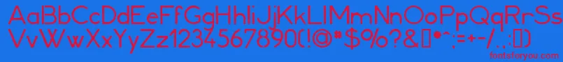 フォントMinerva1 – 赤い文字の青い背景
