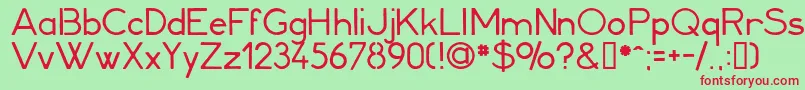 フォントMinerva1 – 赤い文字の緑の背景