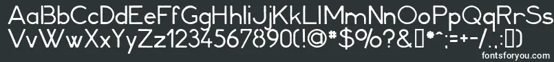 Minerva1-fontti – valkoiset fontit mustalla taustalla
