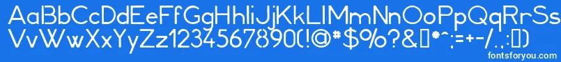 Шрифт Minerva1 – белые шрифты на синем фоне