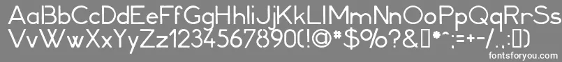 Minerva1-Schriftart – Weiße Schriften auf grauem Hintergrund