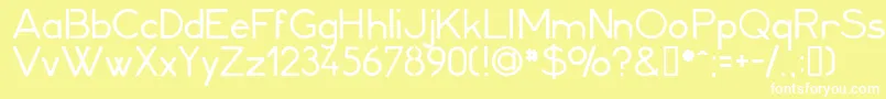 フォントMinerva1 – 黄色い背景に白い文字