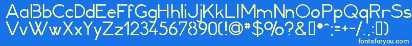 フォントMinerva1 – 黄色の文字、青い背景