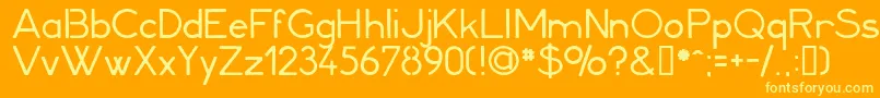 Шрифт Minerva1 – жёлтые шрифты на оранжевом фоне