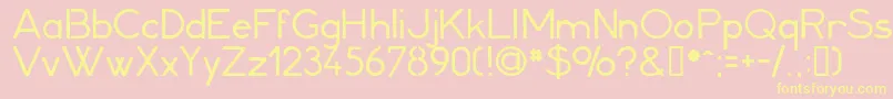 Minerva1 Font – Yellow Fonts on Pink Background