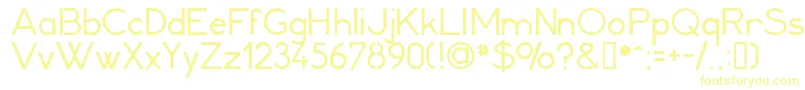 Minerva1 Font – Yellow Fonts on White Background