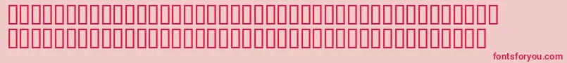 DfCalligraphicOrnamentsLet Font – Red Fonts on Pink Background
