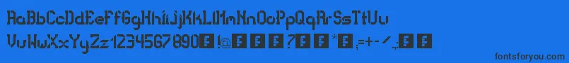 BadBoldCollege Font – Black Fonts on Blue Background