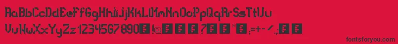 BadBoldCollege-Schriftart – Schwarze Schriften auf rotem Hintergrund