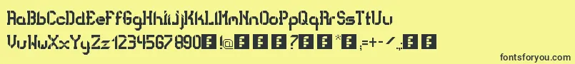 BadBoldCollege Font – Black Fonts on Yellow Background