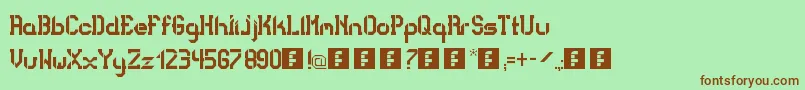 BadBoldCollege Font – Brown Fonts on Green Background