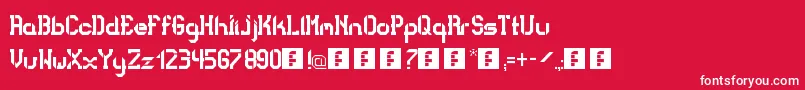 BadBoldCollege Font – White Fonts on Red Background