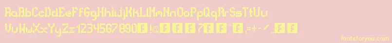 BadBoldCollege Font – Yellow Fonts on Pink Background