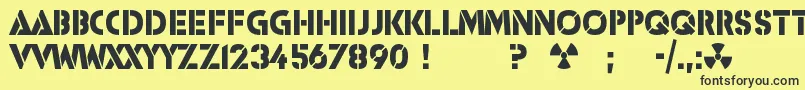 Icbmss20 Font – Black Fonts on Yellow Background