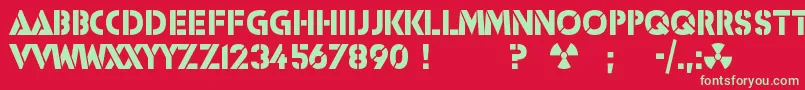 Icbmss20 Font – Green Fonts on Red Background