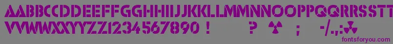 Icbmss20 Font – Purple Fonts on Gray Background