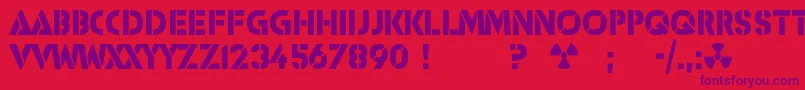 Icbmss20 Font – Purple Fonts on Red Background